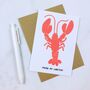 'You're My Lobster!' Bold Valentines Card, thumbnail 1 of 2
