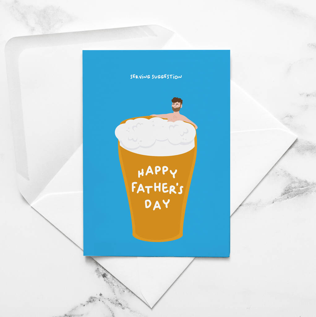 Funny Father's Day Card, Serving Suggestion By PaperJam Print Co.