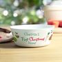 Personalised First Christmas Dinner Plastic Bowl, thumbnail 3 of 6