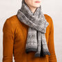 Unisex Knitted Lambswool Scarf Inspired By Nature, thumbnail 1 of 8