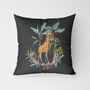 Painted Giraffe Water Resistant Garden Outdoor Cushion, thumbnail 3 of 3