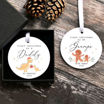 Personalised First Christmas As My Godfather Or Godmother Bauble, 7 of 11