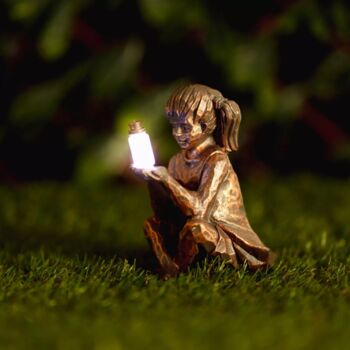 Solar Boy And Girl Garden Firefly Jar Outdoor Ornament, 9 of 12
