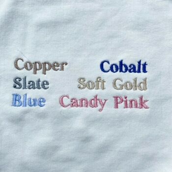 Personalised Name Embroidered T Shirt, 10 of 10