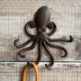 Ozzy Octopus Cast Iron Loo Roll Holder And Wall Hook, thumbnail 7 of 7