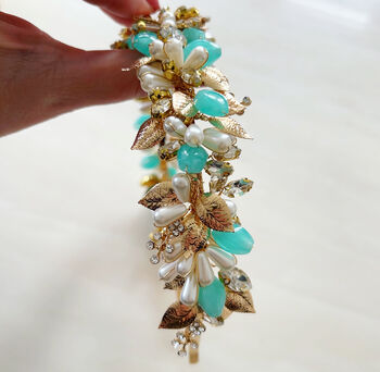 Turquoise Halo Headpiece, 5 of 6