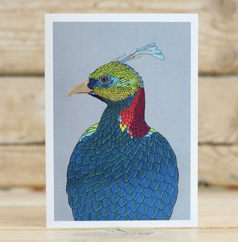 Monal Pheasant Greeting Card, 2 of 2