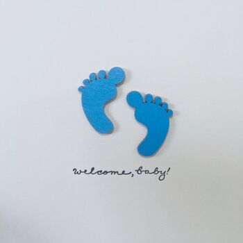 New Baby Feet Handmade Card, 3 of 4