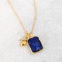 The Duo Lapis Lazuli Necklace, 18ct Gold Plated, thumbnail 8 of 12