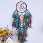 Moon/Star Boho Brown Turquoise Dream Catcher, thumbnail 1 of 7