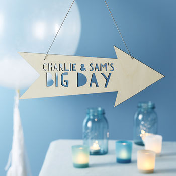 Personalised Wedding Wooden Sign, 3 of 5