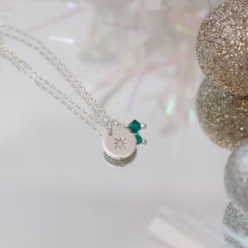 Sterling Silver Birthstone Pendant Necklace, 9 of 12