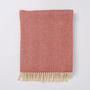 Kendal Long Supersoft Merino Wool Herringbone Blanket, thumbnail 5 of 12