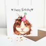 Guinea Pig Birthday Card, thumbnail 2 of 3