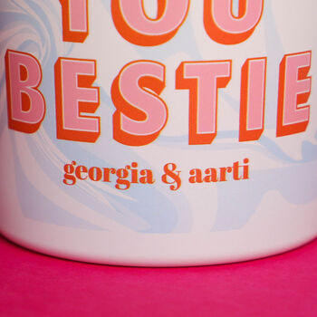 Personalised Bestie Scented Natural Wax Candle, 2 of 7
