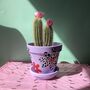 Daisy Print Hand Painted Flower Pot, thumbnail 2 of 6