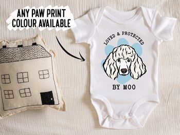 Poodle Face Baby Onesie, 3 of 6