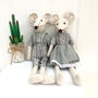 Personalised Soft Toy Linen Mouse, thumbnail 1 of 7