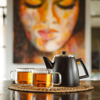 Double Wall Glass Tea Coffee Mug Merano Design 290ml, 2 of 4