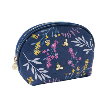 Blue Queen Bee Beauty Bag | Floral Print, 2 of 5