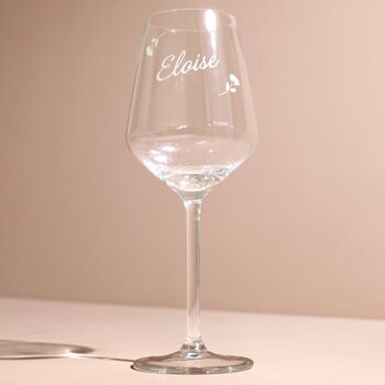 Personalised Floral Wine Glass, 3 of 6
