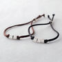 Men’s Personalised Cube Cord Bracelet, thumbnail 2 of 5