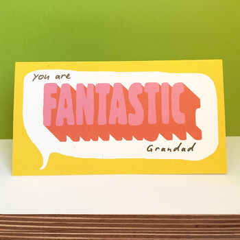 'Fantastic' Fathers Day Card Or Other + Envelope, 2 of 5