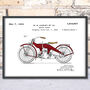 Framed Harley Davidson Patent Art Print, thumbnail 1 of 6