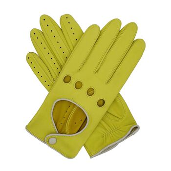Jules. Women's Contrast Leather Driving Gloves, 8 of 12