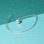Handmade Sterling Silver Hoops With Pearl, thumbnail 5 of 8
