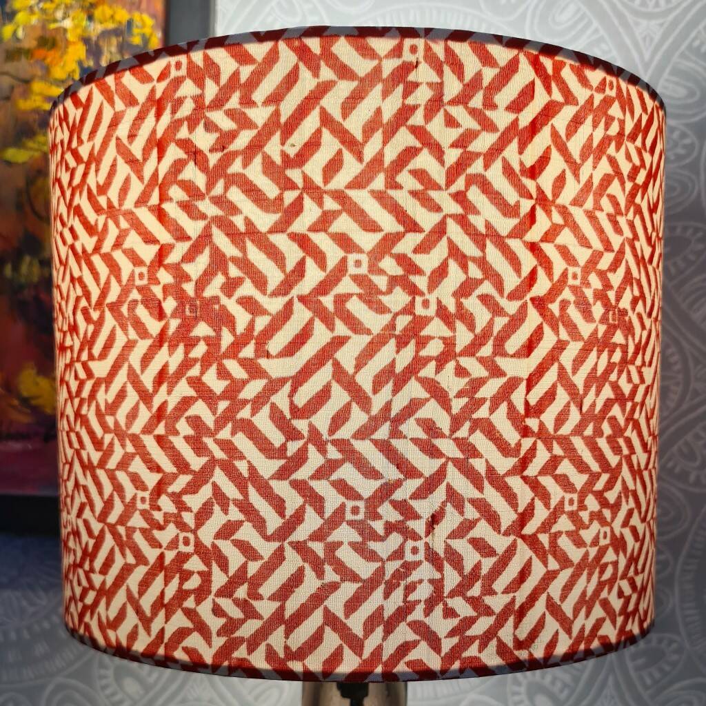 Phoenix Vintage Silk Sari Drum Lampshade By Juniper & Spice