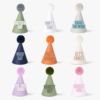 Custom Colour Woof Day Party Hat, 5 of 8