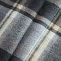 Men's Blue Check Wool And Cashmere Blend Scarf, thumbnail 7 of 12