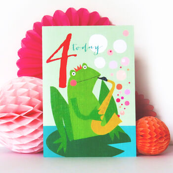 Frog 4th Birthday Card, 3 of 4