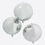 Silver Foiled Round Orb Balloons Three Pack, thumbnail 2 of 2