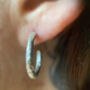 Eco Sterling Silver Textured Hoop Earrings, thumbnail 6 of 7