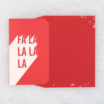 'Fa La La La La' Christmas Card, 4 of 6