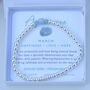 March Birthstone Aquamarine Sterling Silver Bead Bracelet, thumbnail 2 of 6