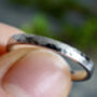 2mm Platinum Wedding Band With Hammered Effect, thumbnail 2 of 5