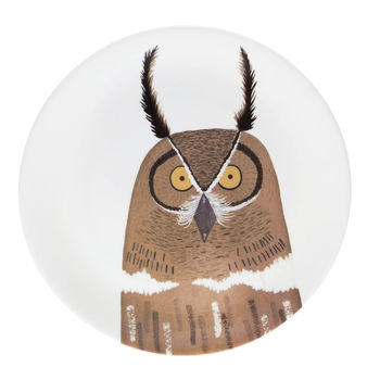 Nocturnal Owl Bone China Plate, 3 of 3