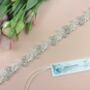 Valentina Pearl And Silver Flower Belt Or Sash, thumbnail 5 of 12
