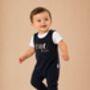 Personalised 1st And 2nd Birthday Embroidered Baby Dungarees, thumbnail 4 of 9