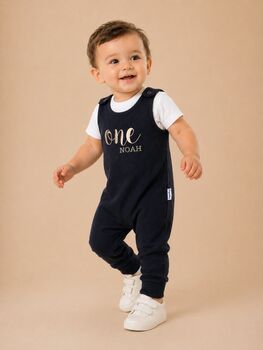 Personalised 1st And 2nd Birthday Embroidered Baby Dungarees, 4 of 9
