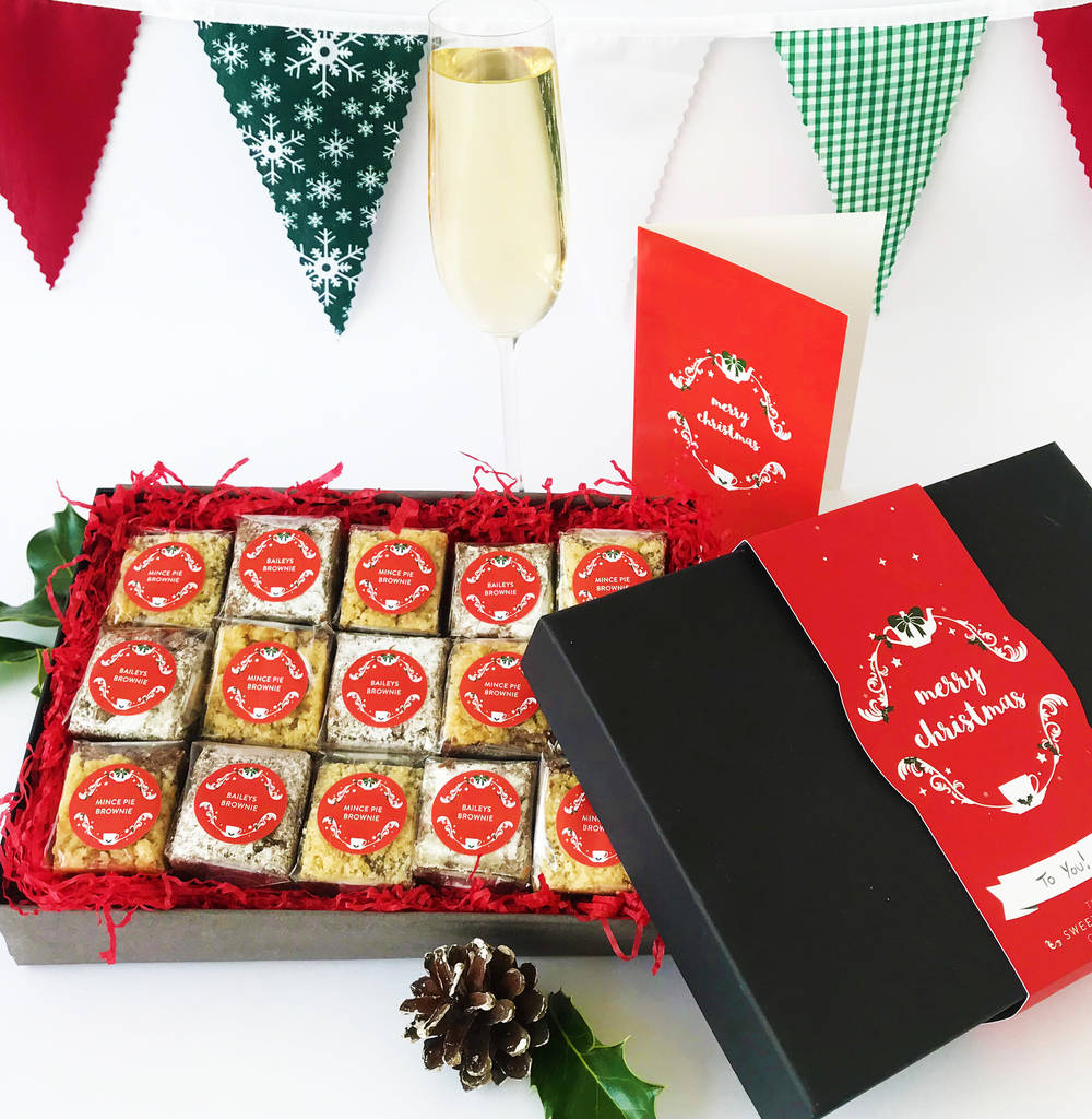 Indulgent Christmas Brownie Gift Box By The Sweet Reason Company
