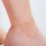 Sterling Silver Bobble Diamond Cut Curb Anklet, thumbnail 5 of 9