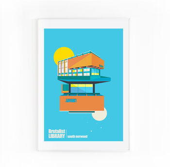 London Prints Of The Brutalist Library, South Norwood, 3 of 5