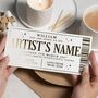 Concert Ticket Gift Voucher Custom Personalised, thumbnail 1 of 9