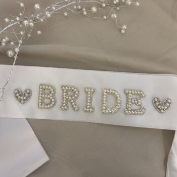Wifey Hen Party Pearl Personalised Sash, 2 of 5
