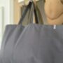 Extra Large Beach Bag Grey Canvas Tote Bag, thumbnail 1 of 7