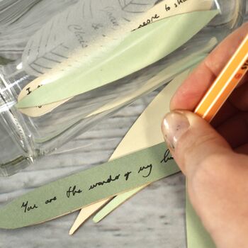 Personalised Message Paper Leaf Bottle, 3 of 9